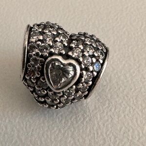 Pandora Pave Heart charm